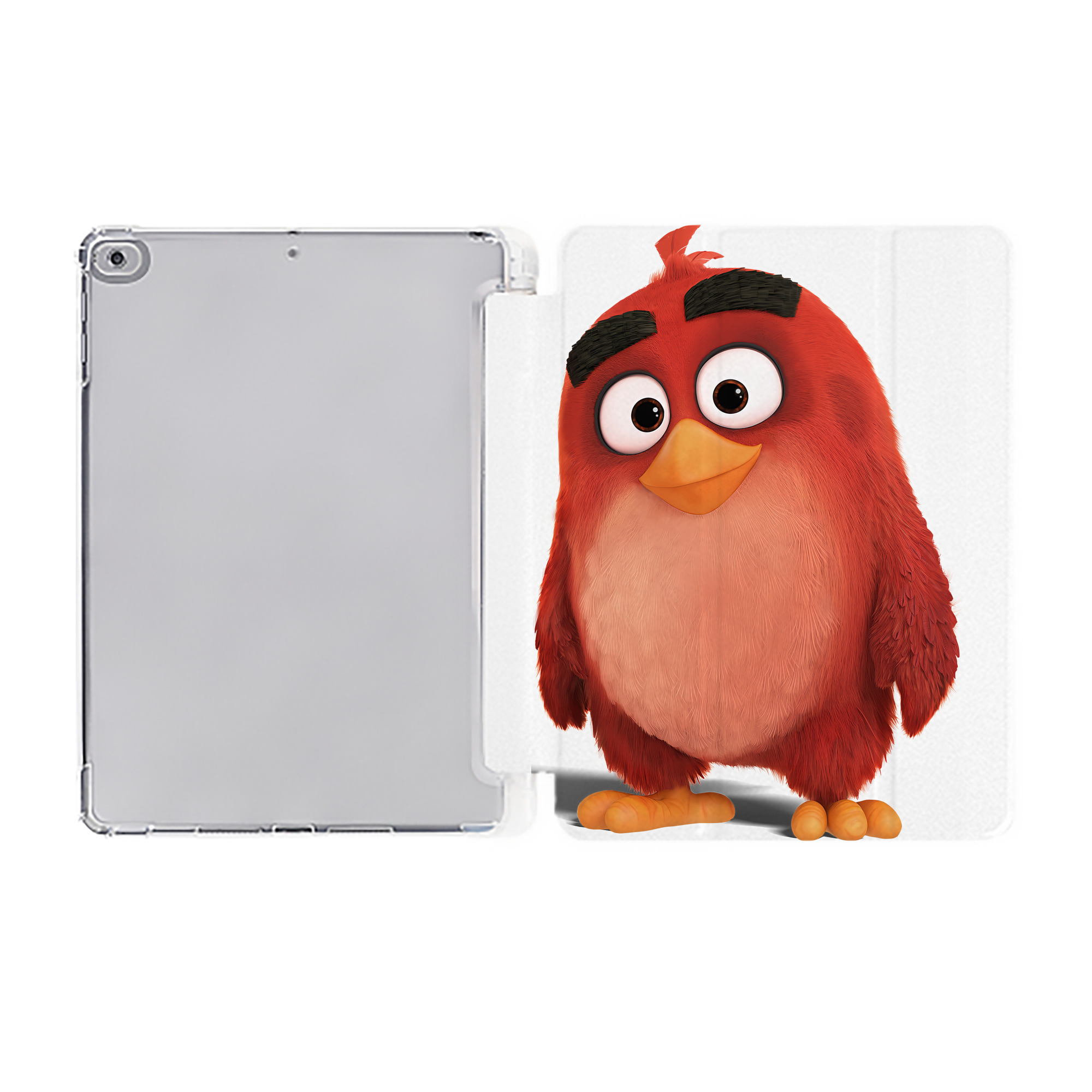 （画像用） Angry Birds アングリーバード IPad ケース ペン収納付き 三つ折りスタンド PUレザー×シリコン 対応機種9.5/10.5/10.9インチ